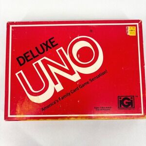 Vintage 1978 Deluxe UNO Card Game International Games Inc IGI Red Box 4001